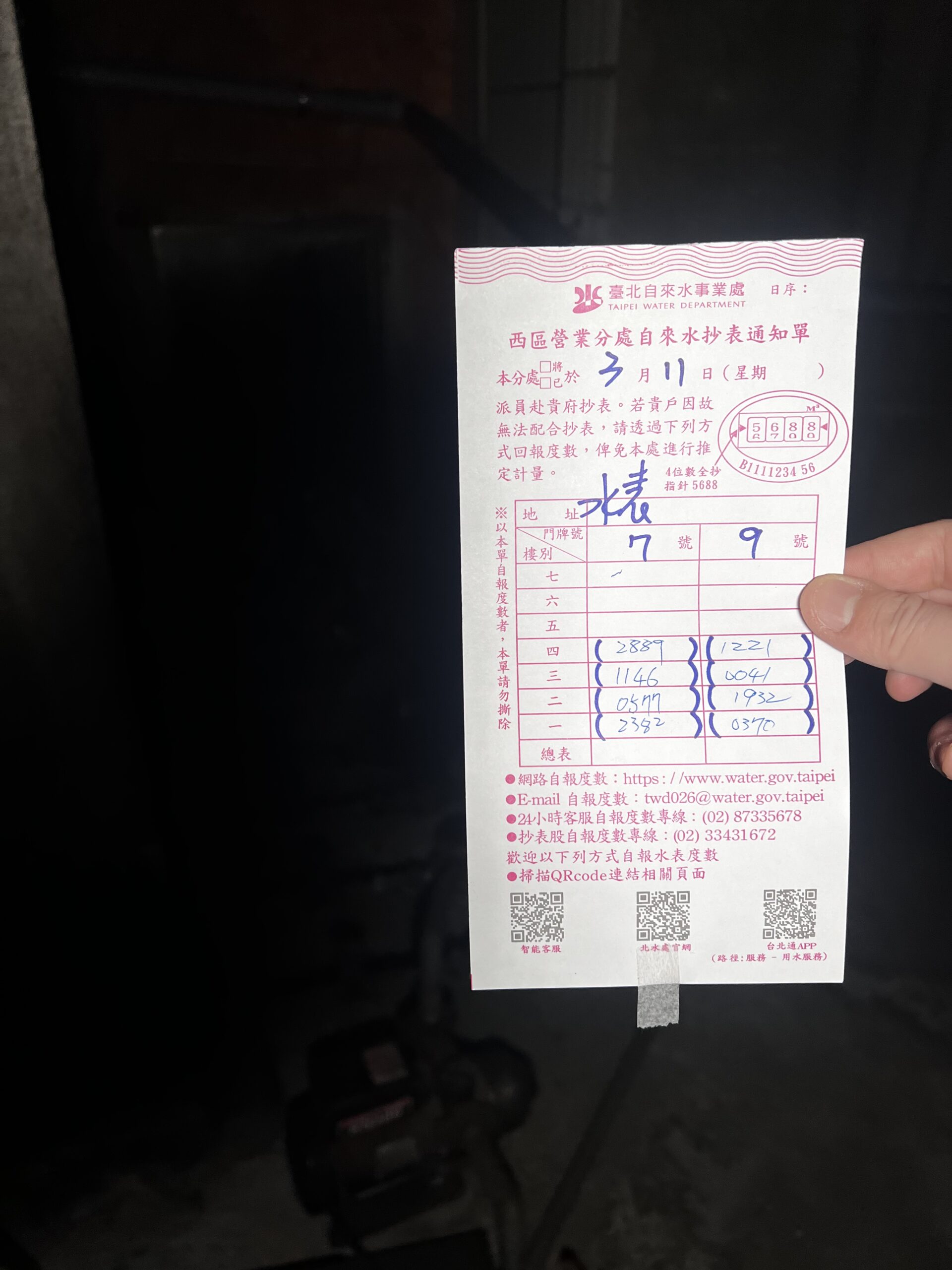 2026/3月 自來水抄錶